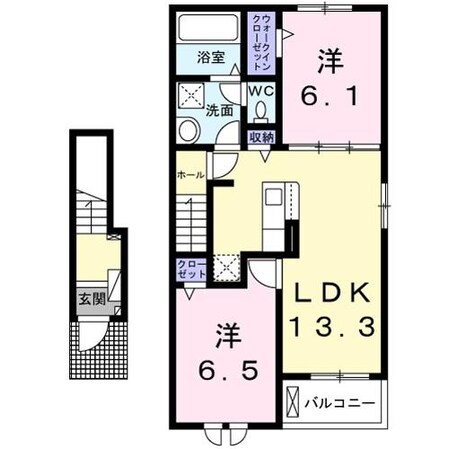 東中津駅 徒歩21分 2階の物件間取画像